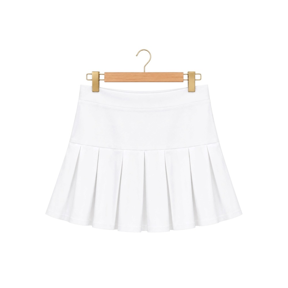 Full Tilt White Pleated Tennis Skirt Medium Cotton Stretch Mini Y2K Preppy Skort